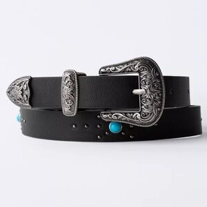 NWT Zara Kids Girls Studded STONE COWBOY BELT Size 10 - 14 Years